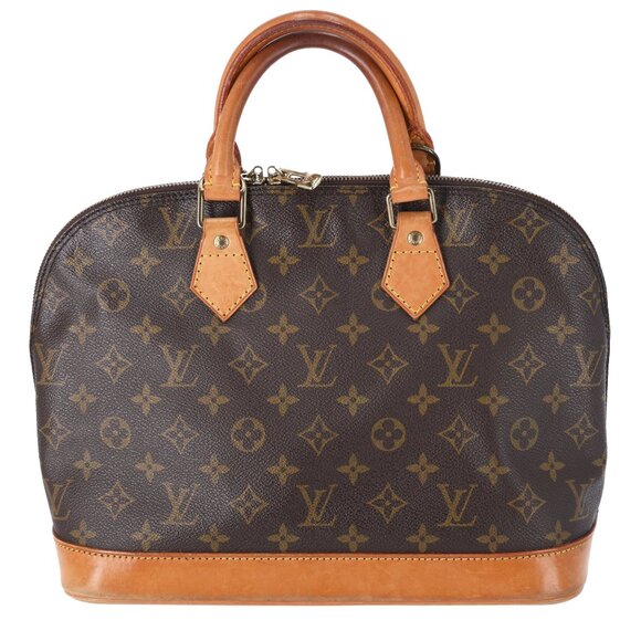 Louis Vuitton Alma Monogram Handbag M51130 Brown Dome Satchel - Picture 1 of 9